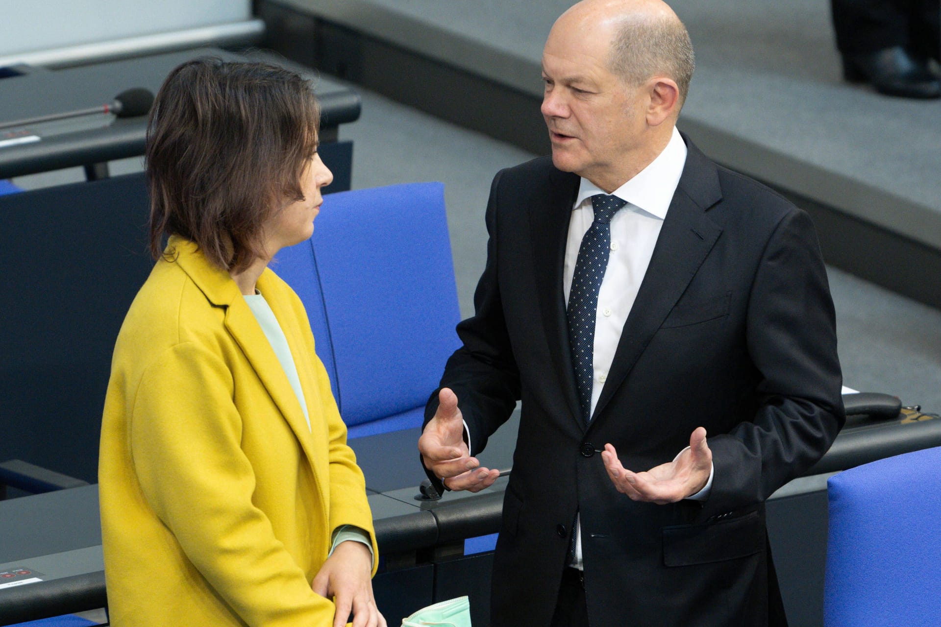 Außenministerin Annalena Baerbock (Grüne) und Bundeskanzler Olaf Scholz (SPD): Aus der FDP und CDU kommt scharfe Kritik an den gescheiterten Plänen für den nationalen Sicherheitsrat.v