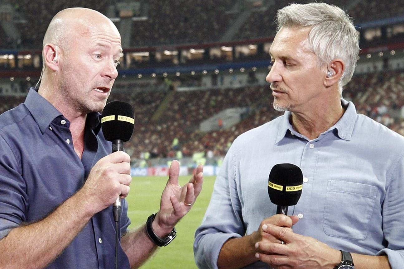 Englands Ex-Kapitän Alan Shearer (l.) und Gary Lineker: Der frühere englische Nationalspieler kritisierte die Asylpolitik.