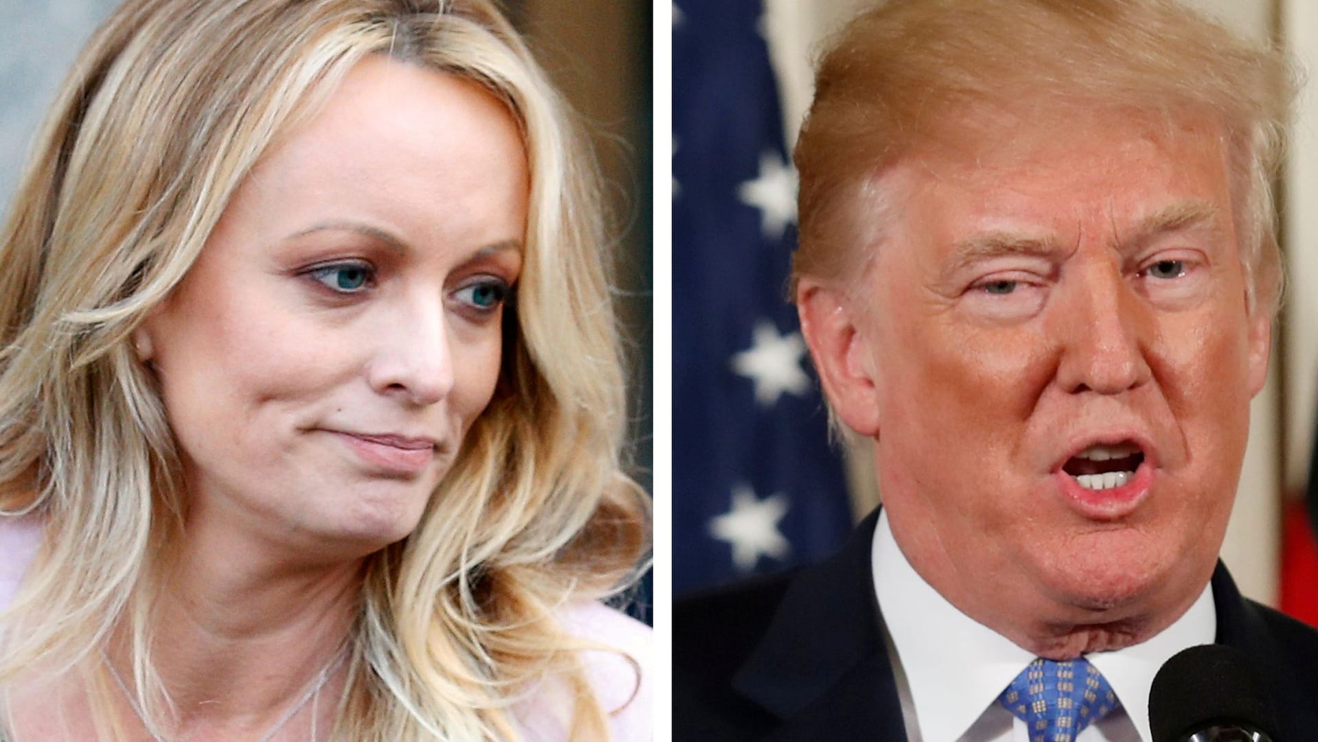 Stephanie Clifford, alias Stormy Daniels und Donald Trump.