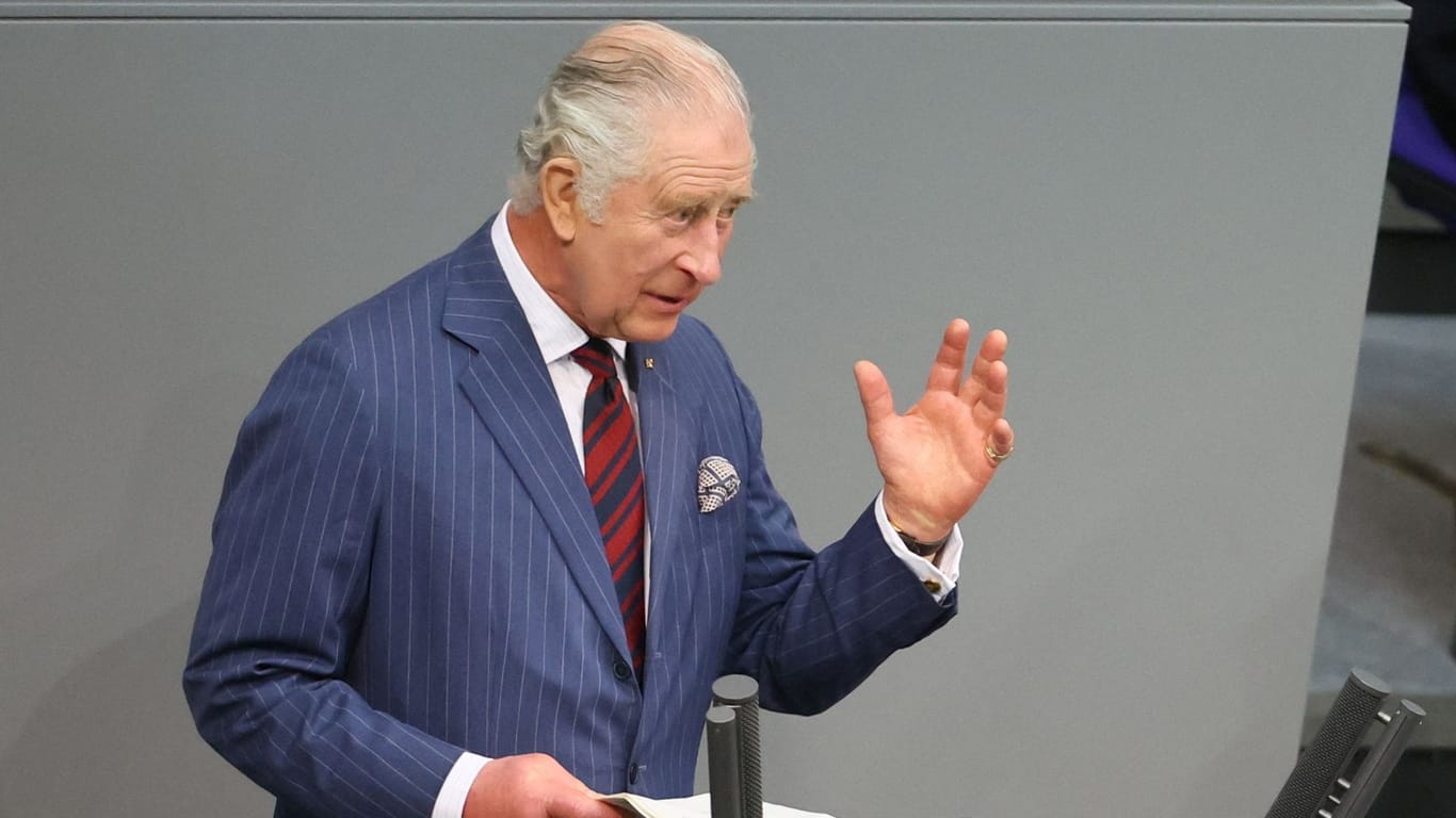 König Charles III.: Der Monarch hielt vor dem Bundestag eine Rede.