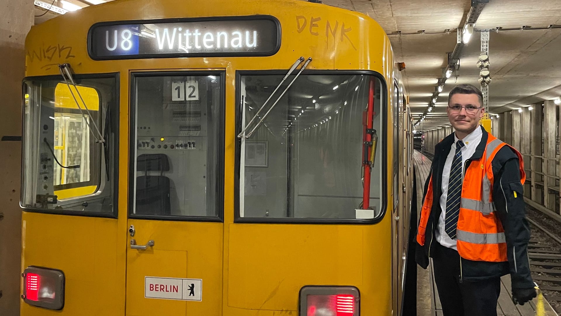 Steven Reiss und "sein" Zug": In Wittenau wird die Bahn gekehrt.