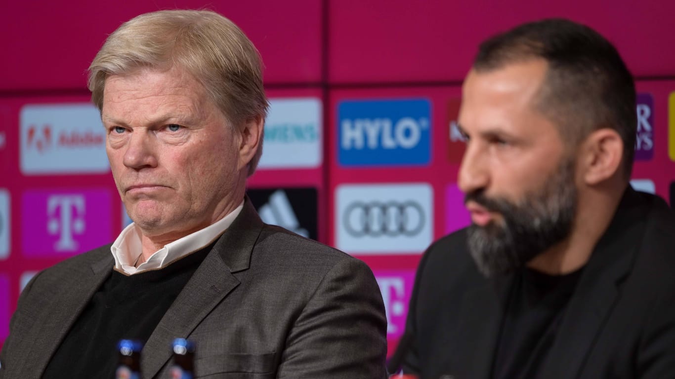 Oliver Kahn (l.) und Hasan Salihamidzic: Die Bayern-Bosse standen am Samstag Rede und Antwort.