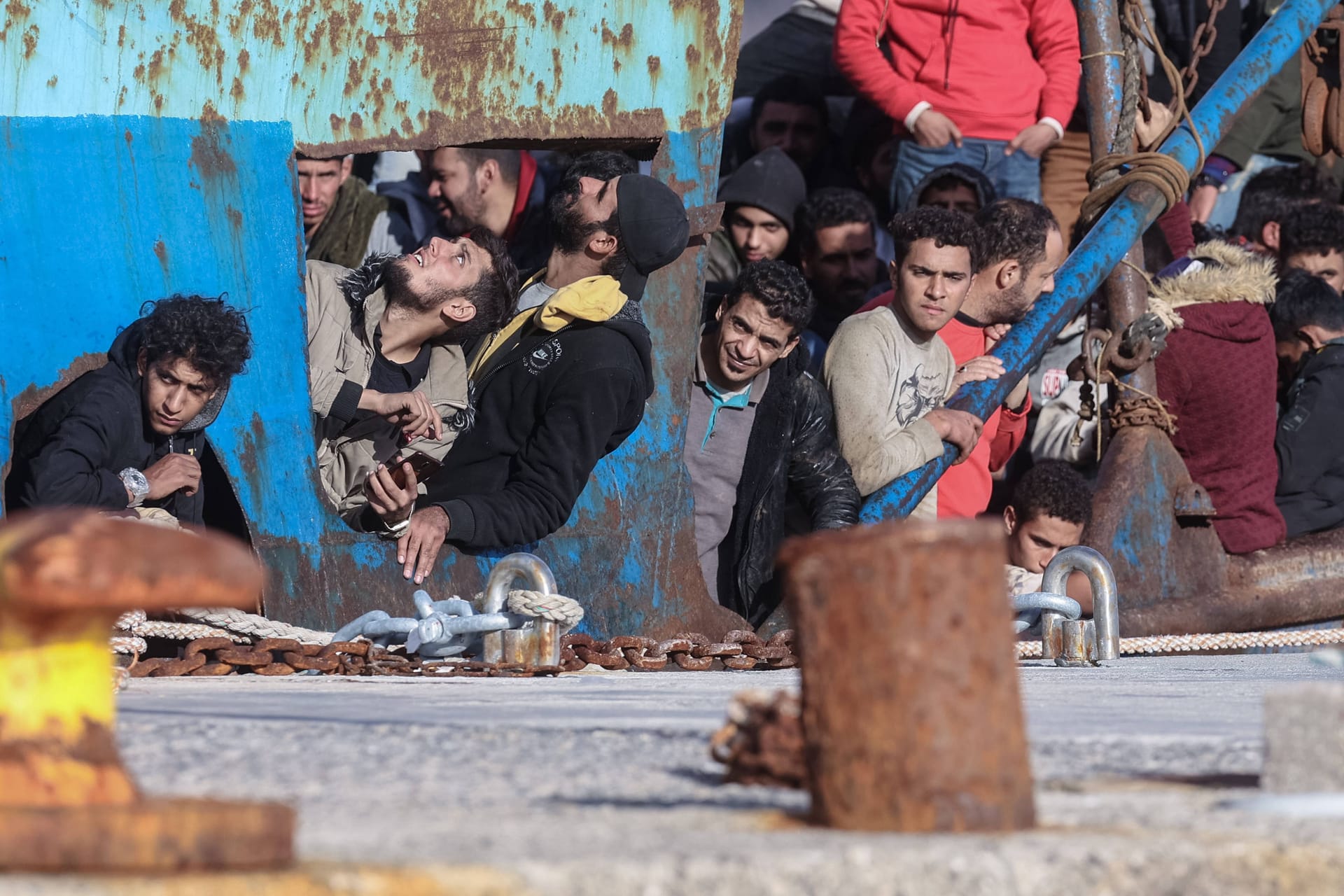 Flüchtlingsboot im Hafen von Chania auf der griechischen Insel Kreta (Symbolbild): 22 Menschen sind ertunken.