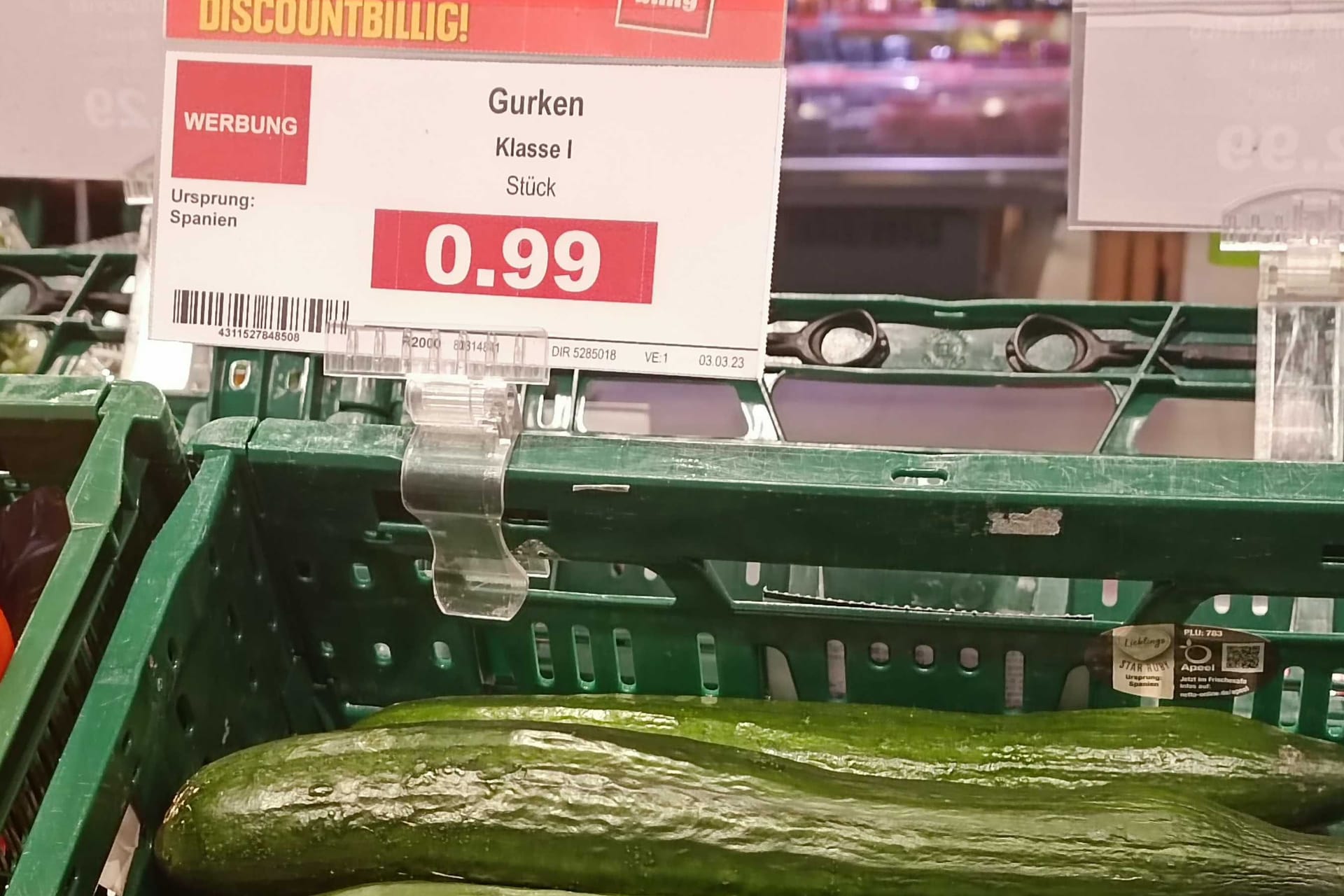 Gurken im Supermarkt: In Hannover ist das Gemüse plötzlich wieder preiswert zu erstehen.