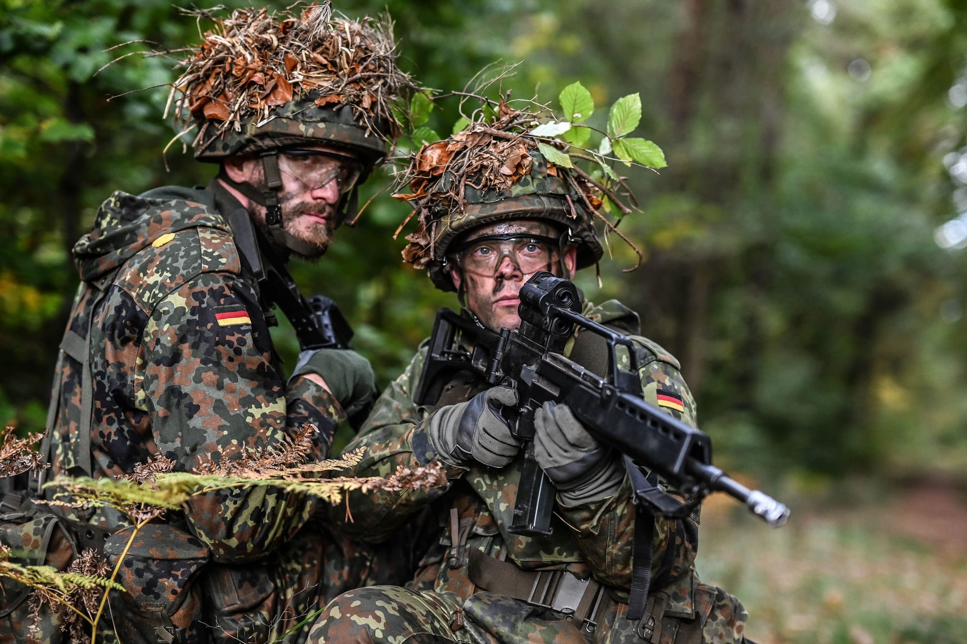 Bundeswehr-Reservisten bei einer Übung: 2022 sind mehr Menschen zur Bundeswehr gegangen als im Vorjahr.