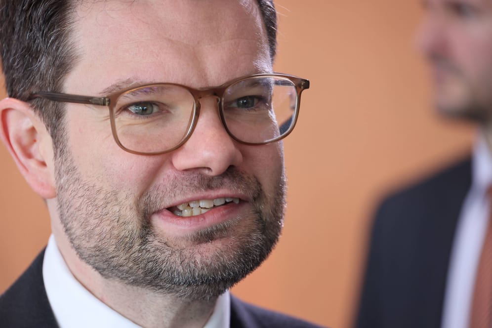 Justizminister Marco Buschmann im Kabinett (Archivbild): Bei "Markus Lanz" verteidigte er die Position der FDP in der Koalition.