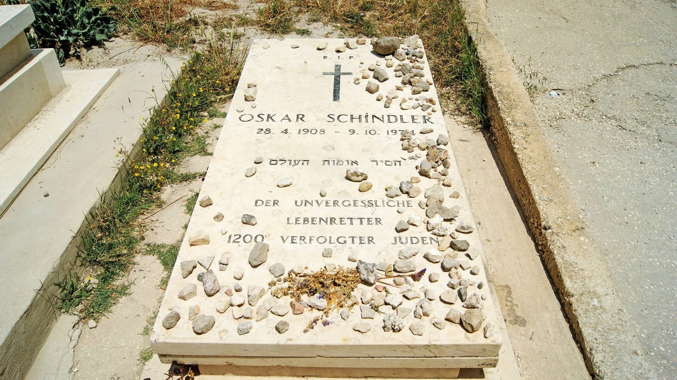 Grab von Oskar Schindler in Jerusalem: Von Yad Vashem ist der Deutsche als "Gerechter unter den Völkern" geehrt worden.