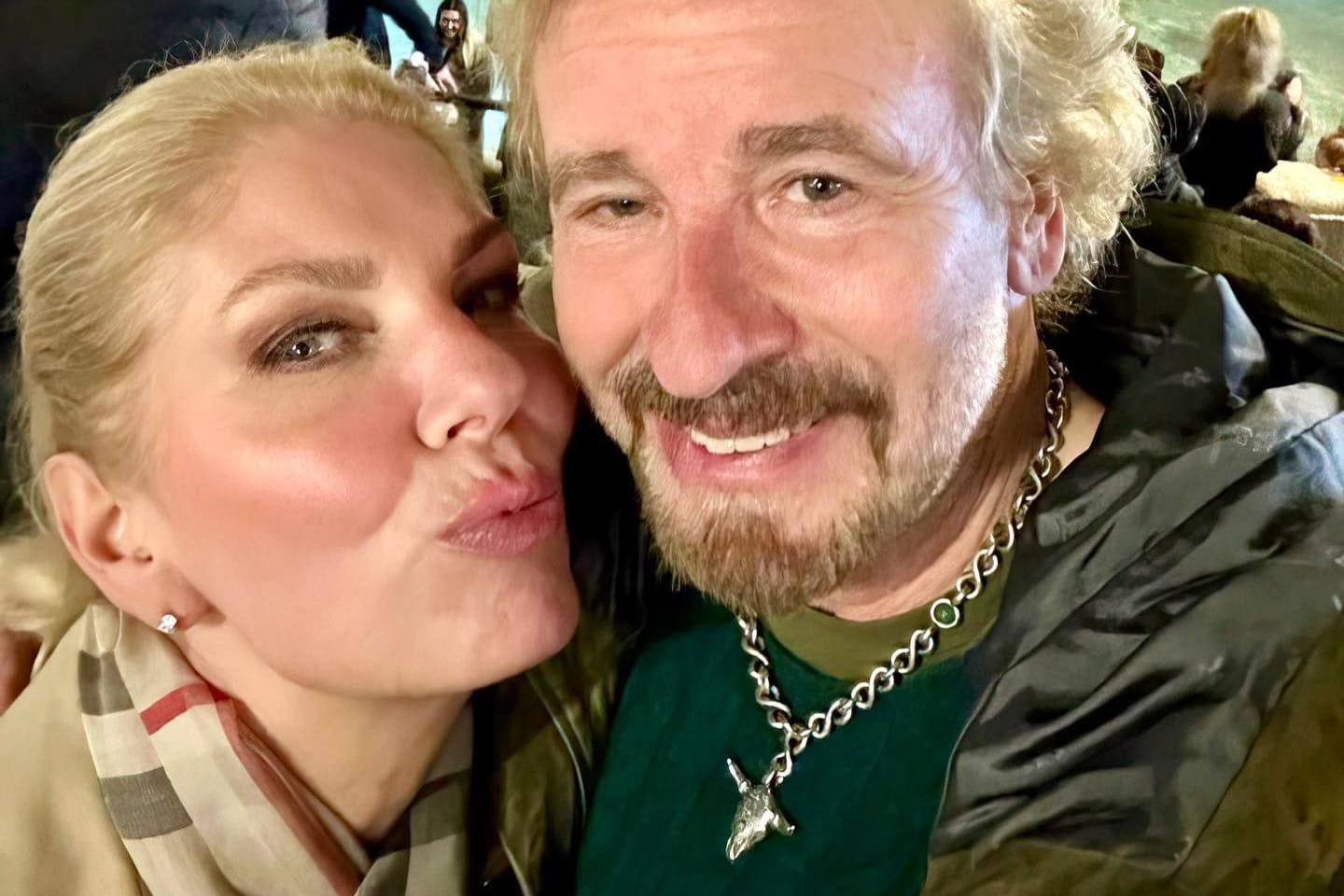 Karina Mroß und Thomas Gottschalk: Liebesselfie in Rom.