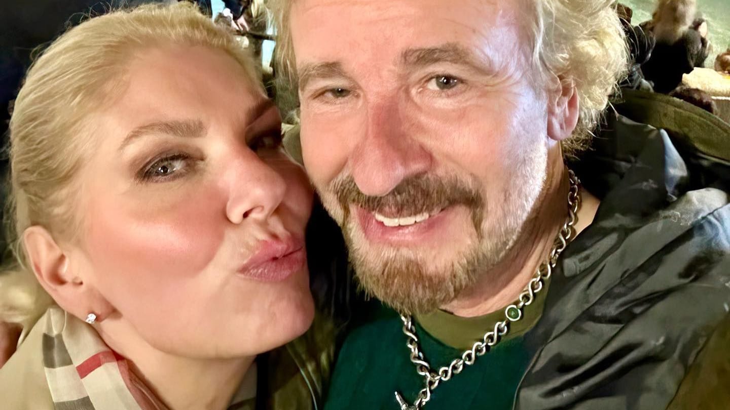 Karina Mroß und Thomas Gottschalk: Liebesselfie in Rom.