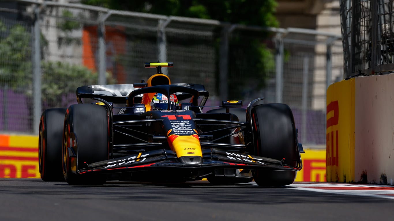 Sergio Perez: Der Red-Bull-Pilot konnte sich in seinem Red Bull durchsetzen.
