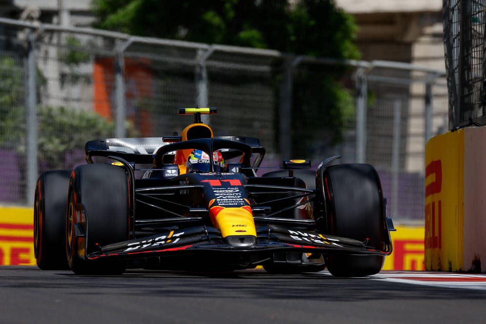 Sergio Perez: Der Red-Bull-Pilot konnte sich in seinem Red Bull durchsetzen.