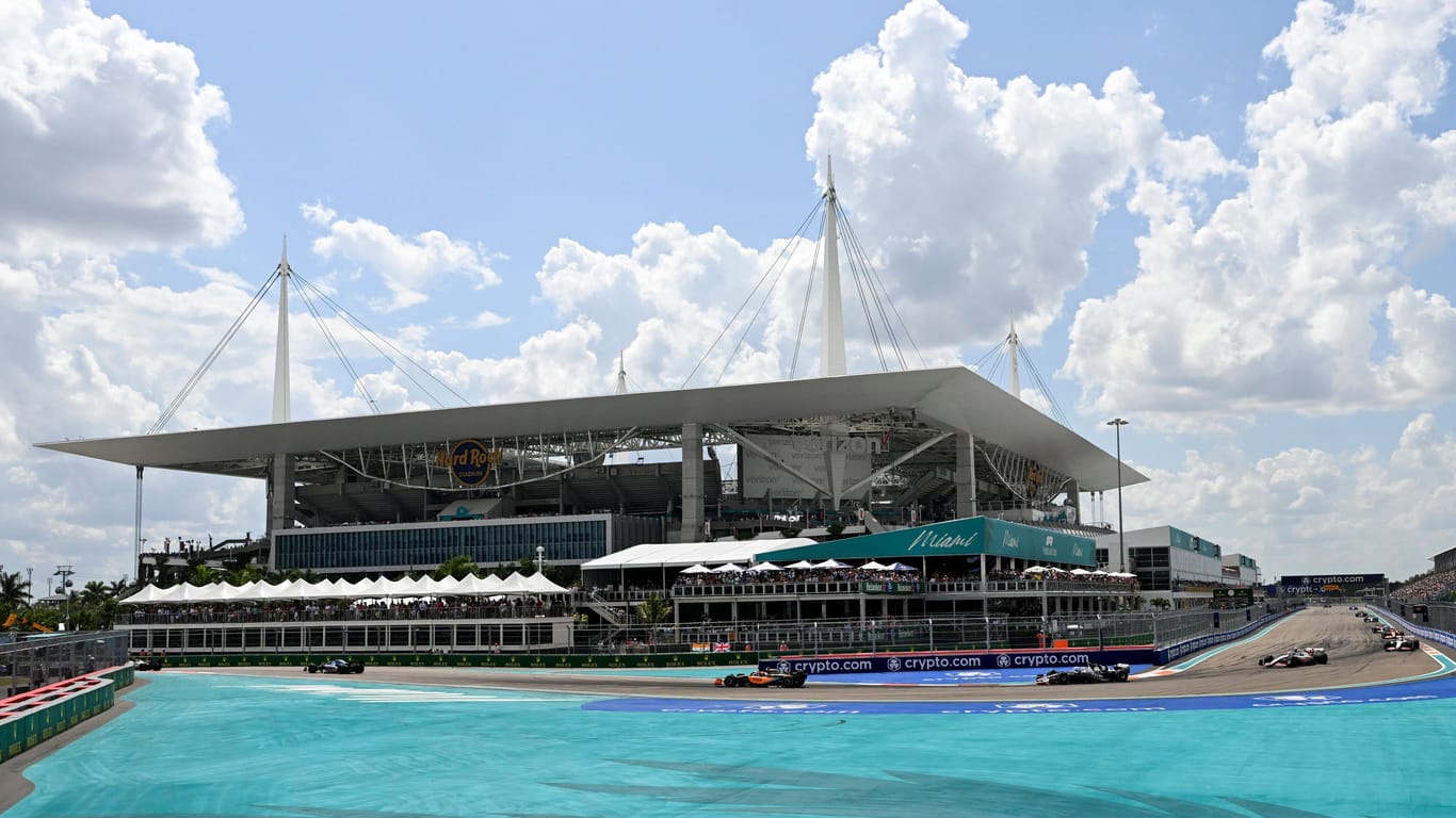 Die Formel 1 in Miami: Rund um das Stadion der "Miami Dolphins" gehen die Fahrer seit 2022 auf Zeitenjagd.