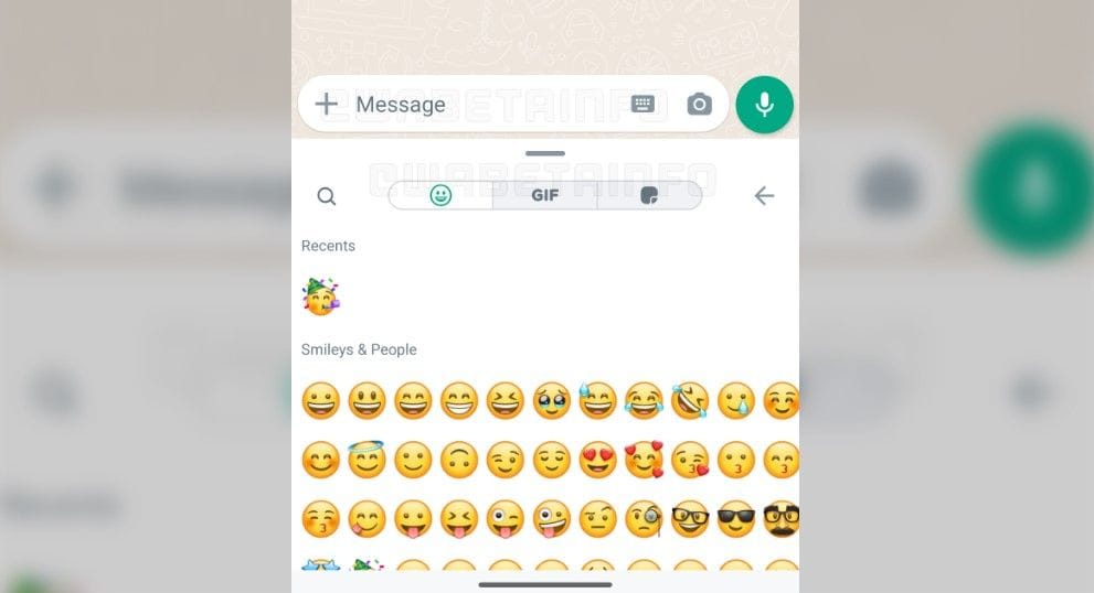 Neue WhatsApp-Tastatur: Der Screenshot von WABetaInfo zeigt das neue Design.