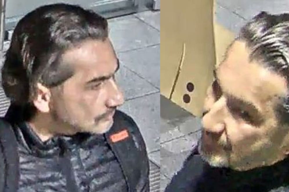 Zwei Bilder aus Überwachungskameras: Laut Polizei könnte der Mann bewaffnet sein.