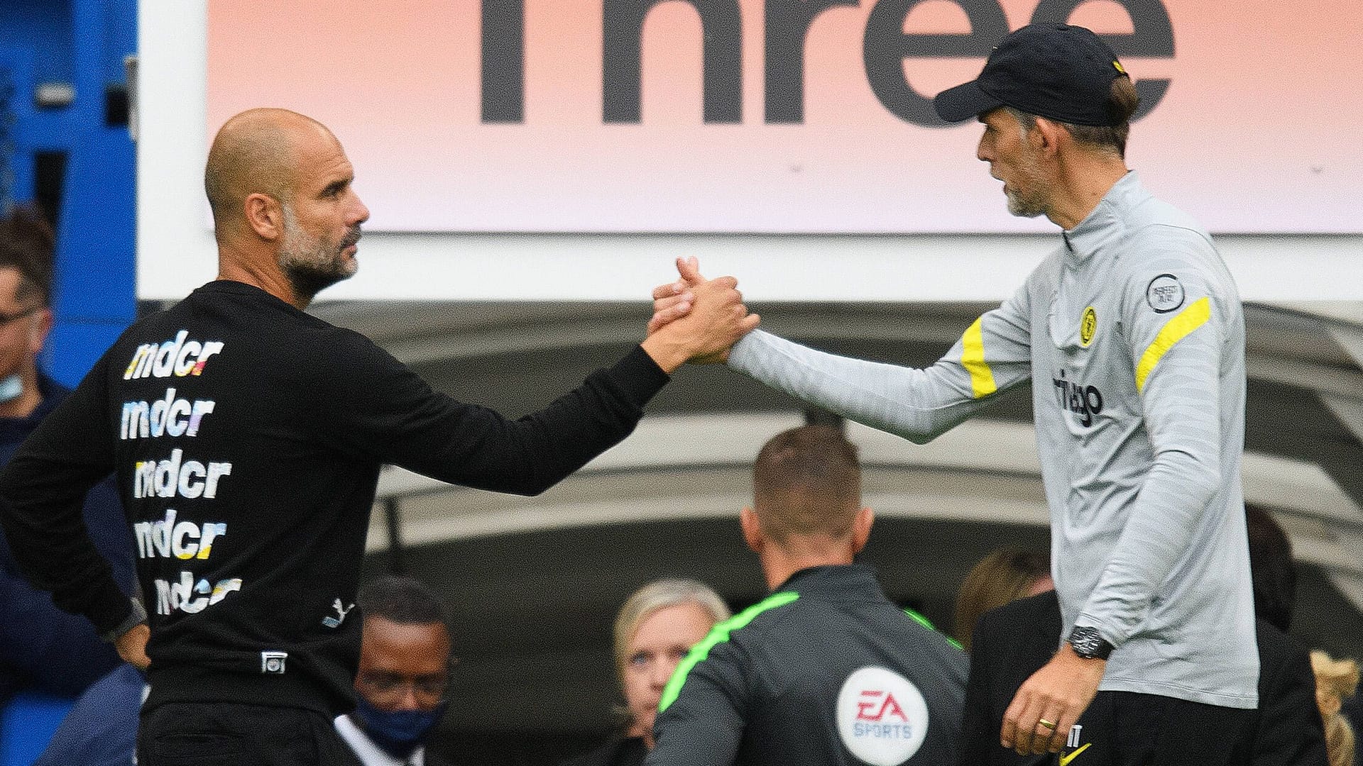 Thomas Tuchel und Pep Guardiola (l.): Die beiden Trainer verbindet eine enge und lange Beziehung miteinander.