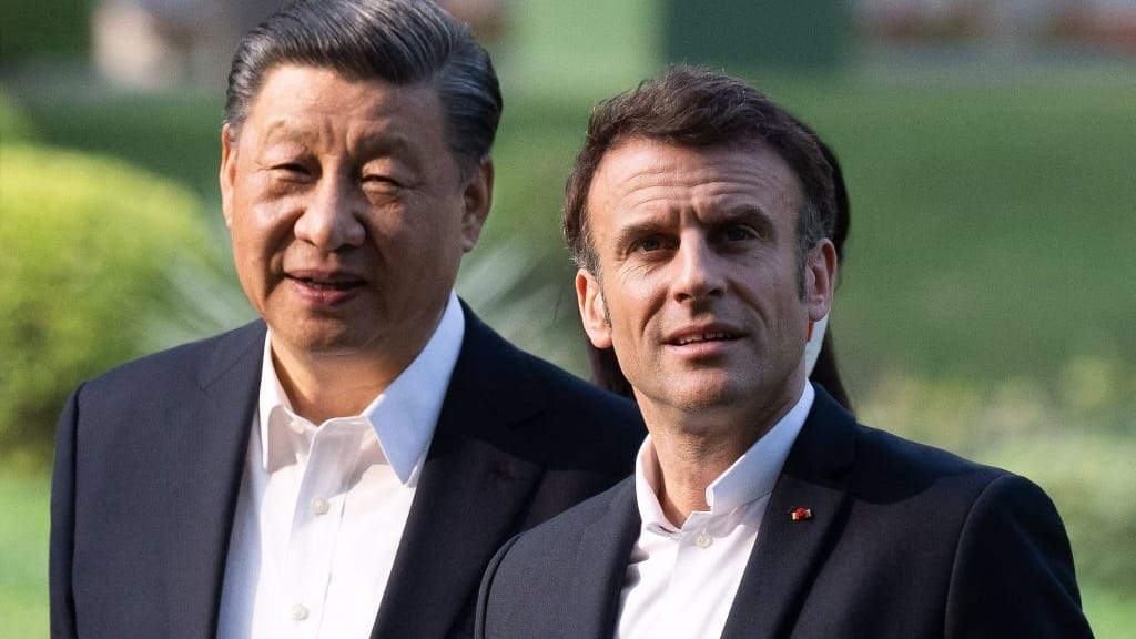 Diktator Xi Jinping mit Emmanuel Macron: "Tiefe Freundschaft zwischen China und Frankreich"