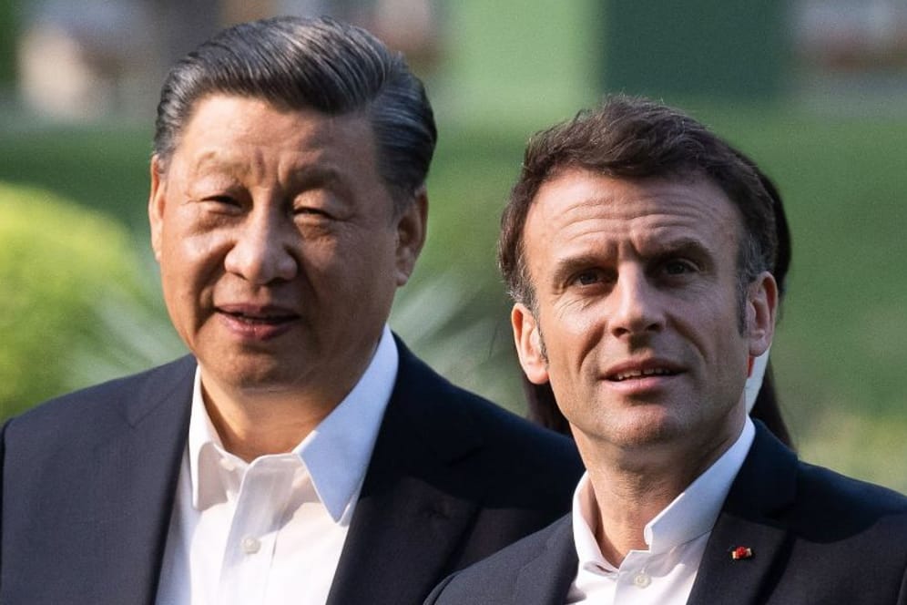 Diktator Xi Jinping mit Emmanuel Macron: "Tiefe Freundschaft zwischen China und Frankreich"