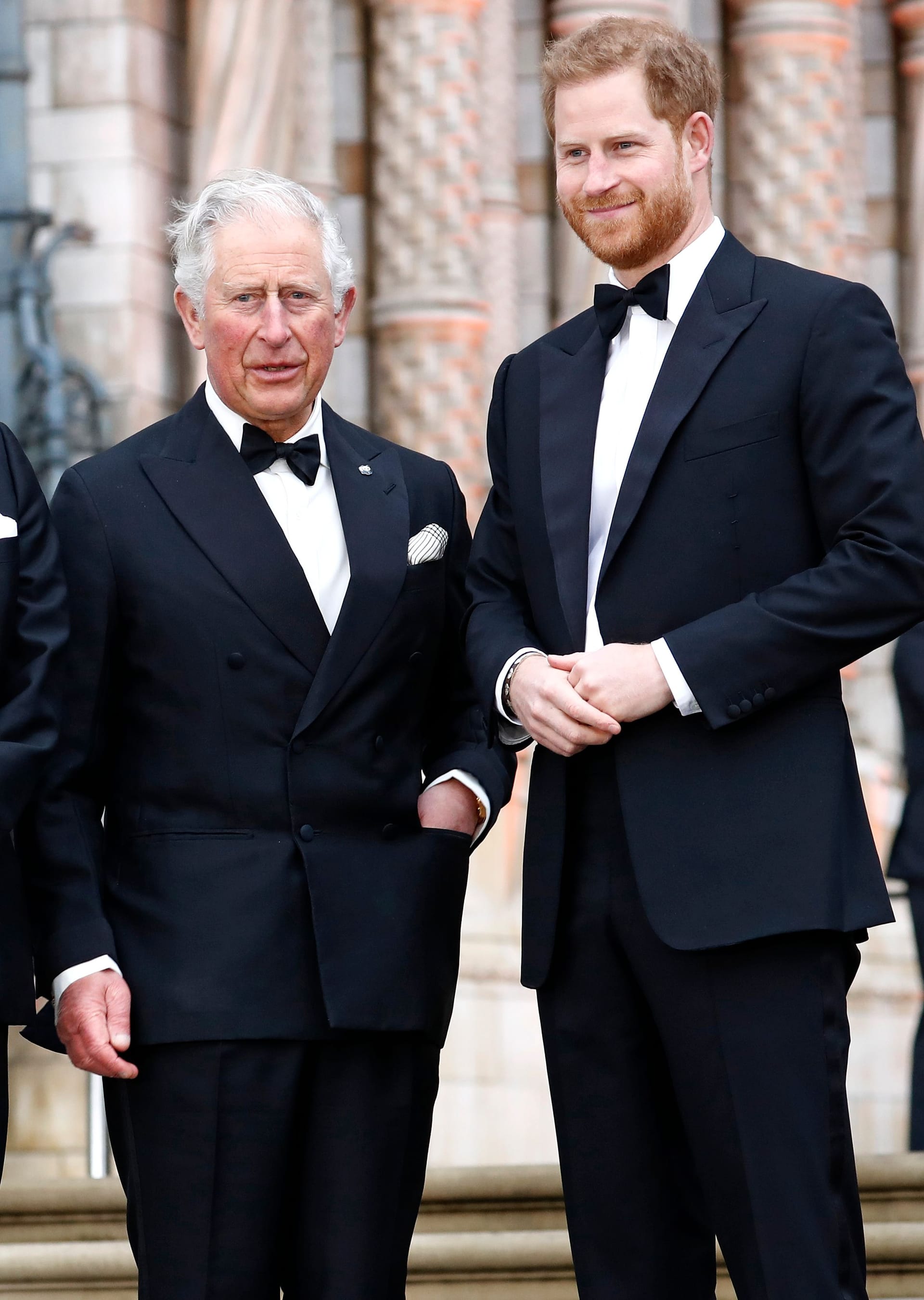 Der damalige Prince of Wales und sein jüngerer Sohn Harry im April 2019: Das Verhältnis der beiden ist stark angeknackst.
