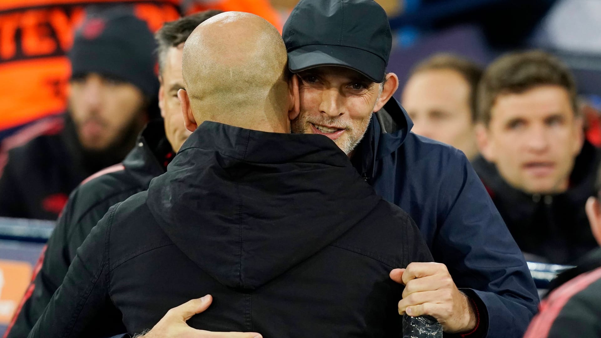 Thomas Tuchel (r.) und Pep Guardiola: Der einstige Trainerlehrling schlug seinen Meister 2021 mit Chelsea im Champions-League-Finale.