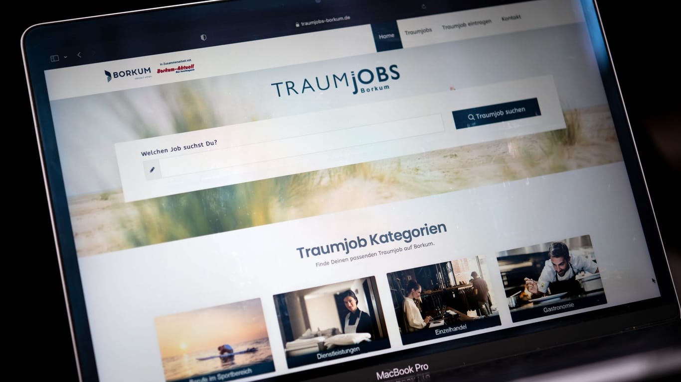 Die Internetseite "Traumjobs Borkum": Die Ostfriesischen Inseln suchen mit eigenen Job-Portalen nach Arbeitskräften.