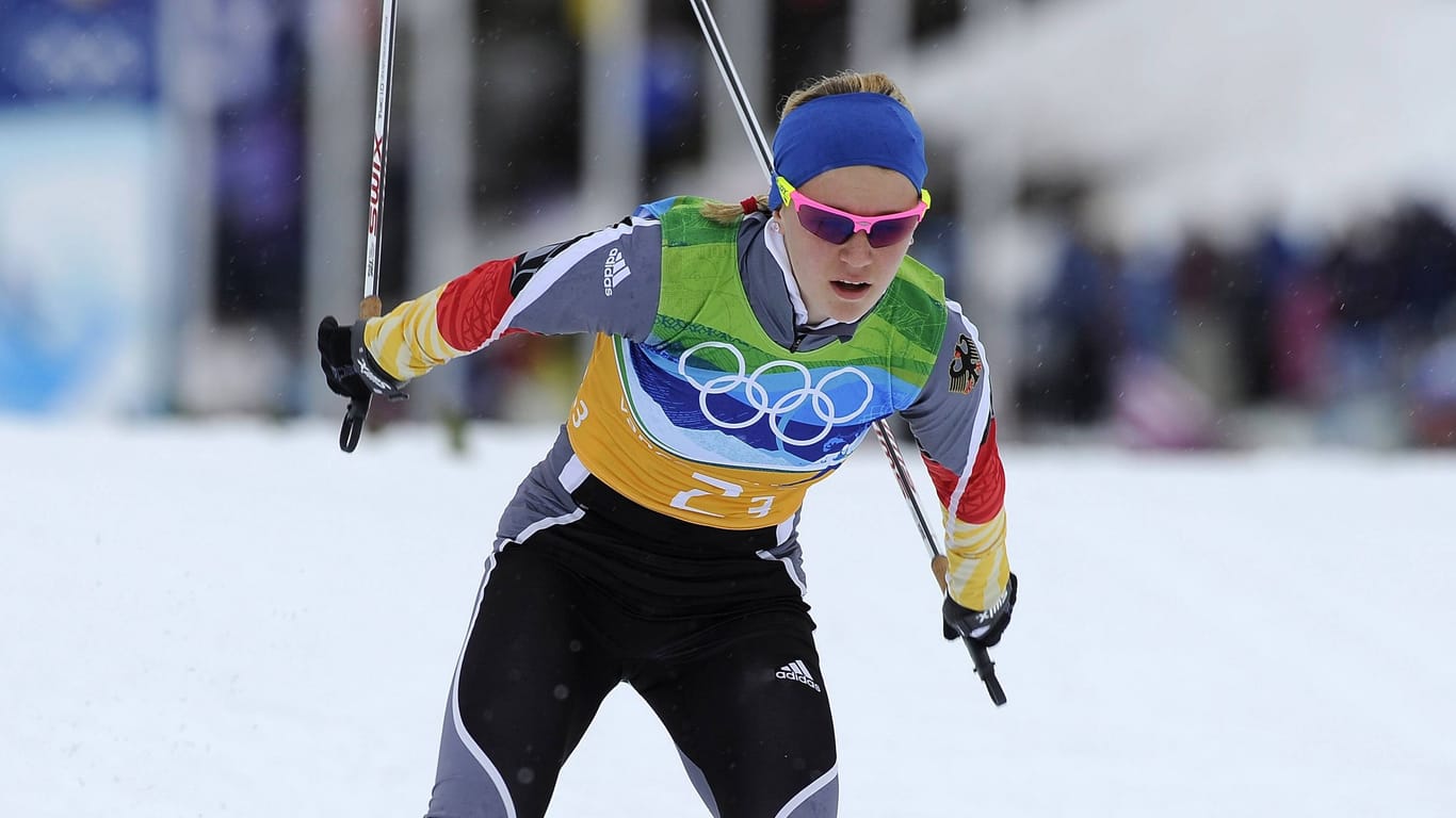 Größter Erfolg: Miriam Neureuther bei den Olympischen Spielen 2010 in Vancouver. Mit der Langlauf-Staffel gab es Silber über 4 x 5 km.