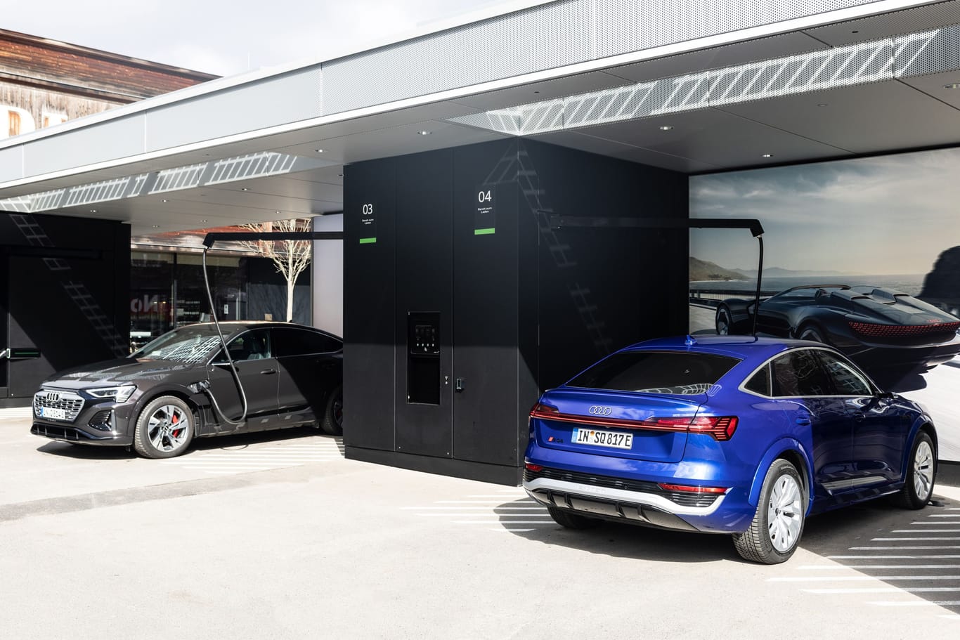 Schnellladen in Stadtnähe: In Berlin hat Audi das dritte "Charging Hub" eröffnet.