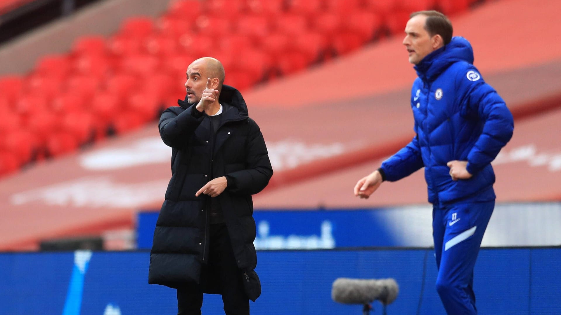 Pep Guardiola (l.) und Thomas Tuchel trafen sowohl in Deutschland als auch in England schon aufeinander.