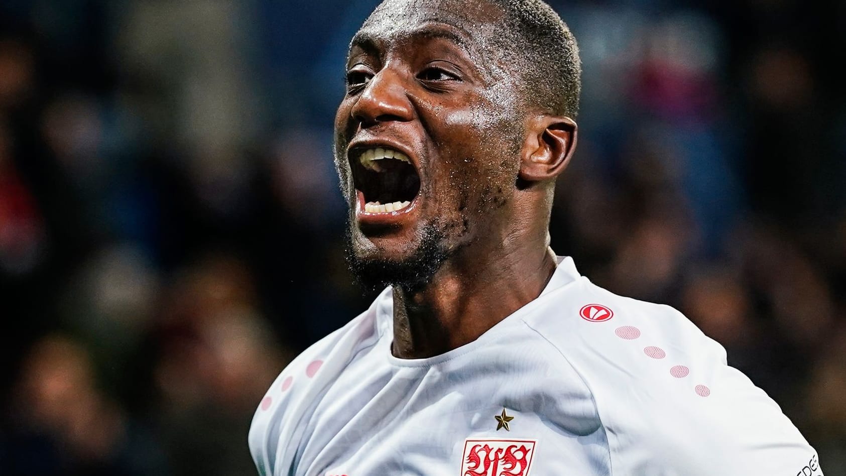 Serhou Guirassy: Der Stürmer jubelt über sein Tor zum 2:1.