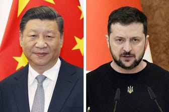 Der chinesische Präsident Xi Jinping (l.) und sein Amtskollege Wolodymyr Selenskyj telefonierten am Mittwoch.
