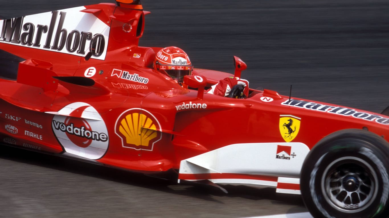 Michael Schumacher 2005 in seinem Ferrari (Archvibild): Das Auto ist noch bis Sonntag in Essen zu sehen.
