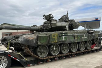 Der russische Panzer des Typs T-90A: Das Militärfahrzeug ist im US-Bundesstaat Louisiana aufgetaucht.