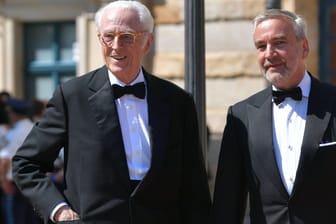 Ein gemeinsamer Auftritt fast vier Jahre vor dem Outing: Franz von Bayern und Thomas Greinwald bei der Eröffnung Bayreuther Festspiele 2019.