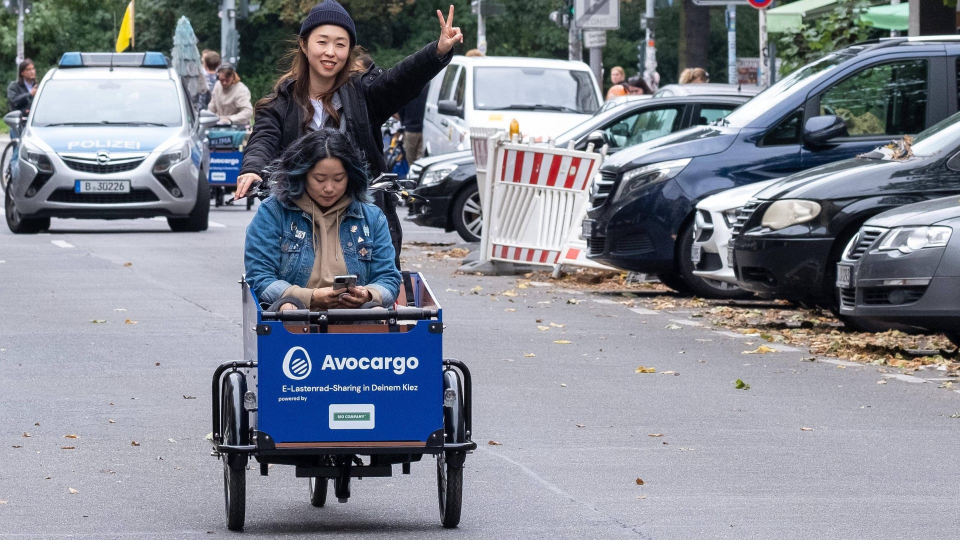 Avocargo-Bike während eines Fahrradkorsos (Archivbild): Die Gründer glauben weiter an die Zukunft des Lastenrads.