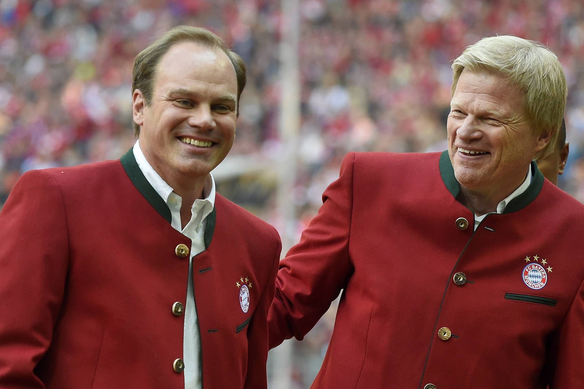 Christian Nerlinger (l.) und Oliver Kahn: Er war einst Sportdirektor des FC Bayern.