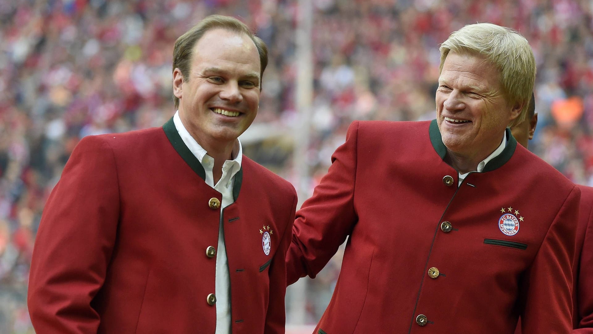 Christian Nerlinger (l.) und Oliver Kahn: Er war einst Sportdirektor des FC Bayern.