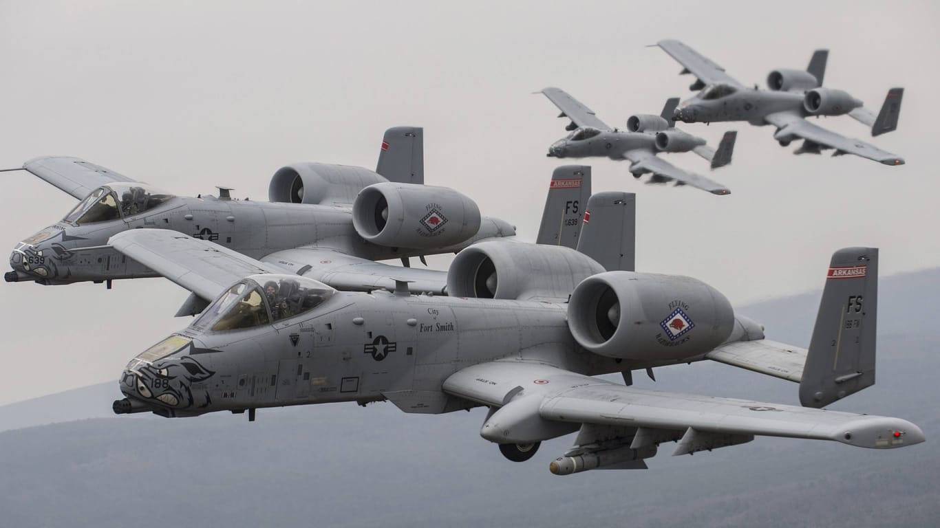Kampfjets des Typs A10 Thunderbolt: Die USA schicken die meisten Maschinen zur "Air Defender"-Übung.