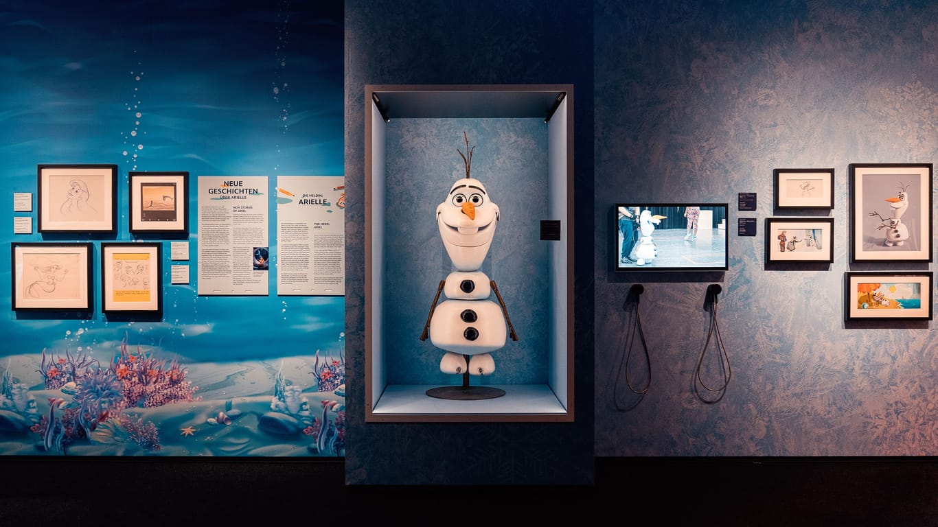 Disney100, Ausstellung, München, Olaf, Eiskönigin
