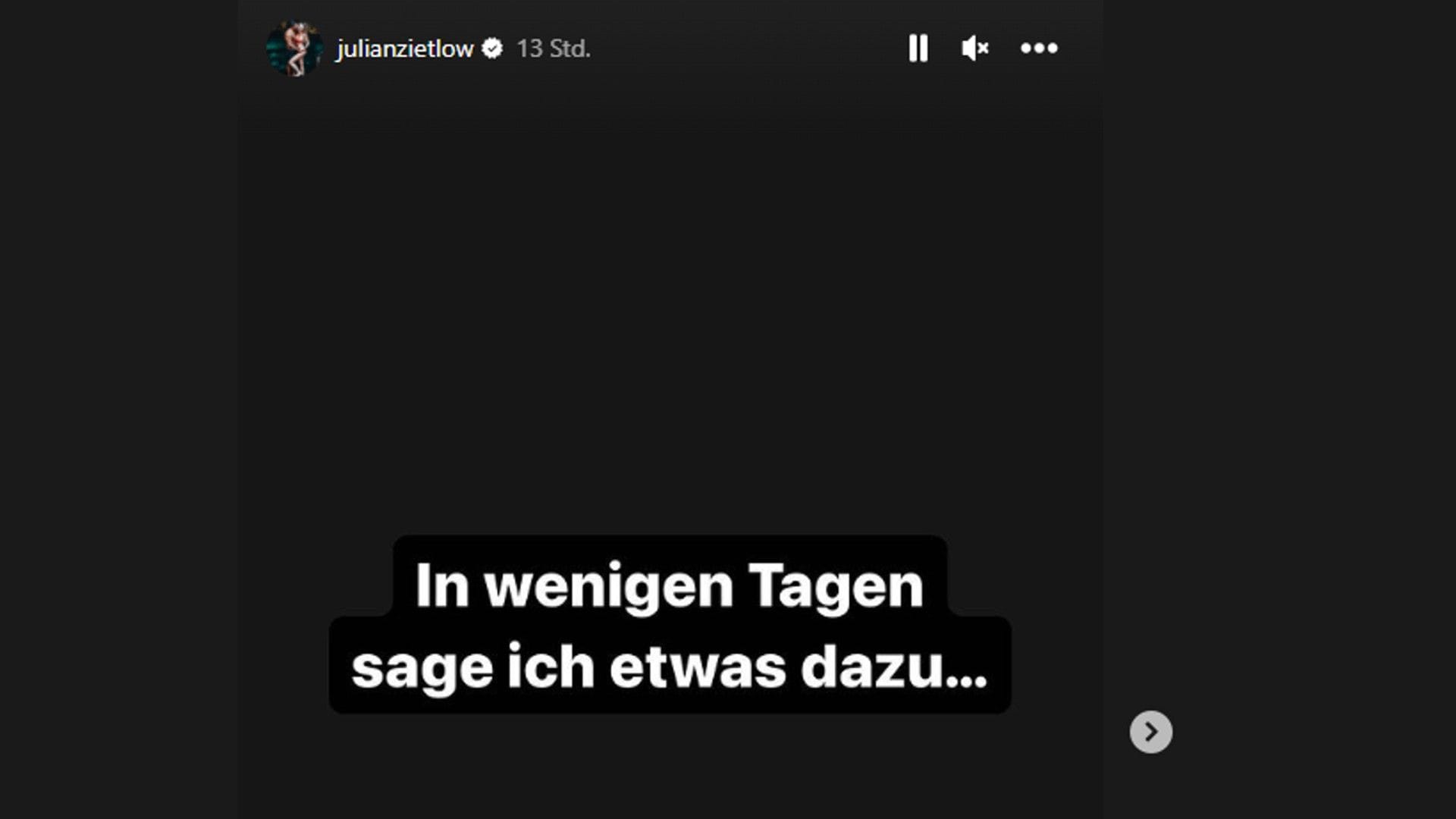 Ankündigung per Instagram: Zietlow will sich seinen Fans mitteilen.