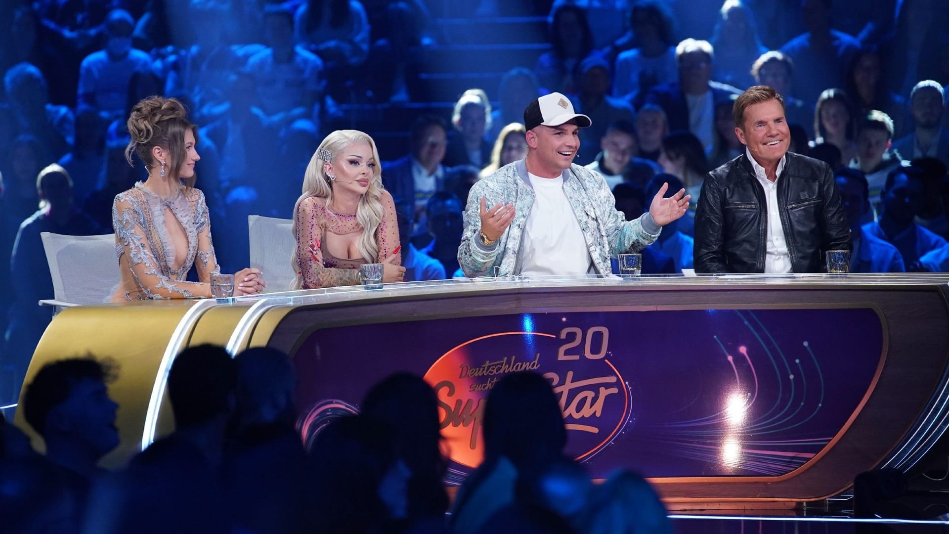 Die aktuelle DSDS-Jury: Leony, Katja Krasavice, Pietro Lombardi und Dieter Bohlen.