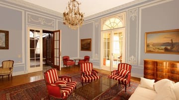 The reception room of the residence in 2017.