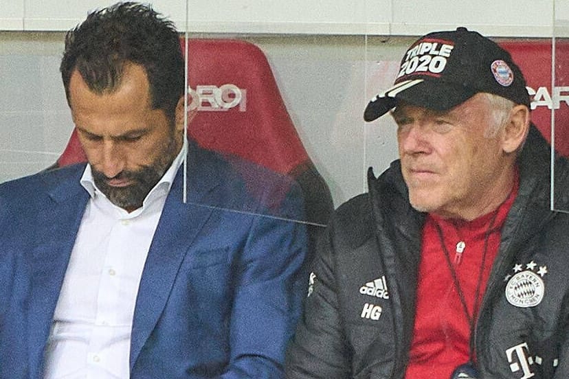 Keine Freunde fürs Leben: Hasan Salihamidžić (li.) und Hermann Gerland auf der Bank bei einem Bayern-Spiel in der Saison 2020/21.