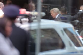 Donald Trump bei seiner Ankunft in New York.