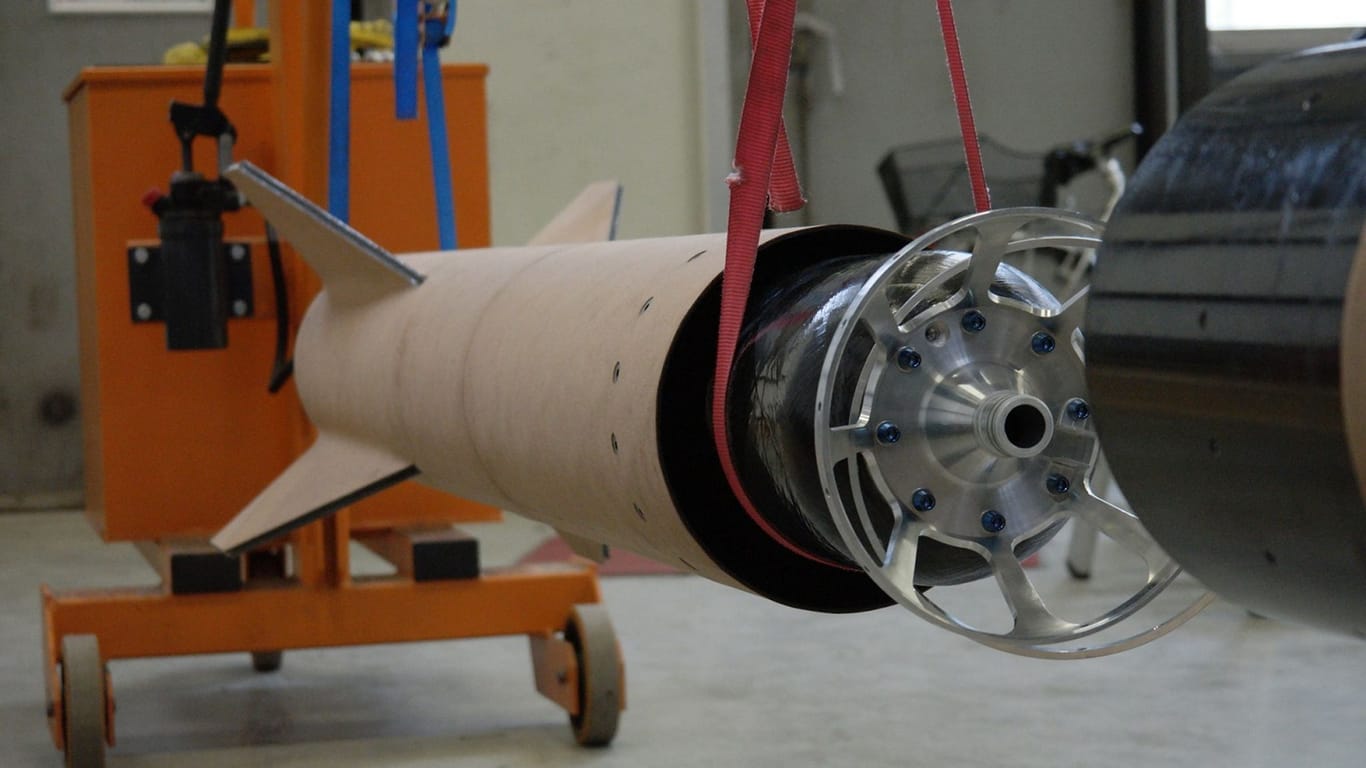 So sieht ein erster Test der Stuttgarter Rakete aus (Archivbild): Nun ist das Geschoss fast bereit zum Abschuss in Schweden.