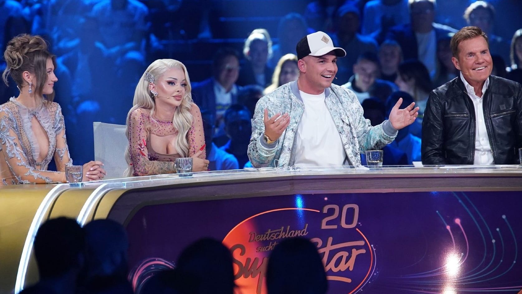 Die DSDS-Jury: Leony, Katja Krasavice, Pietro Lombardi und Dieter Bohlen.