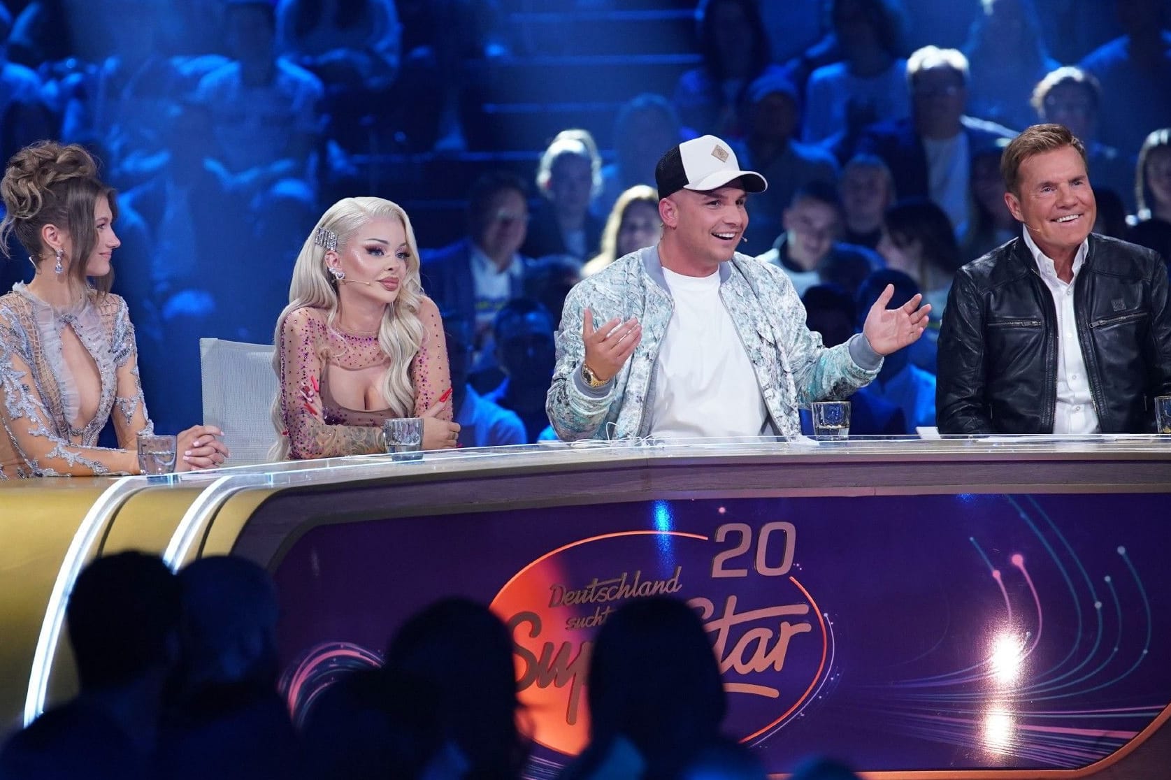 Die DSDS-Jury: Leony, Katja Krasavice, Pietro Lombardi und Dieter Bohlen.