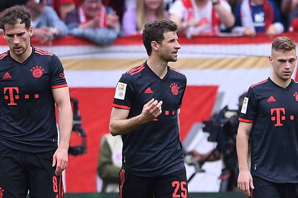 Leon Goretzka, Thomas Müller und Joshua Kimmich (v. l. n. r.): Sie enttäuschten brutal.