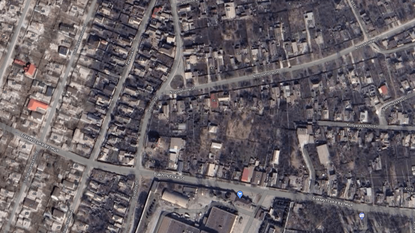 Ein zerbombtes Stadtviertel in Mariupol.