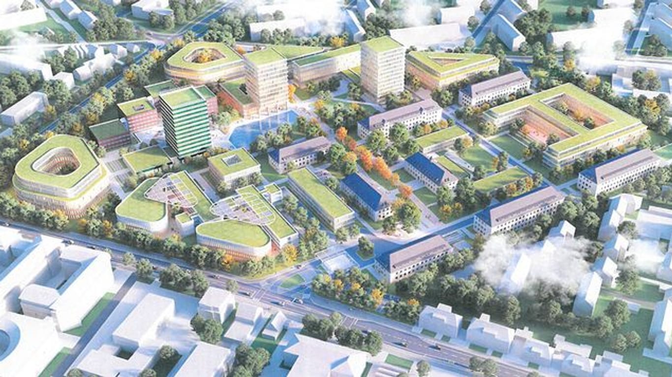 Der geplante Behördencampus in Bonn: Zwölf Neubauten sind geplant.