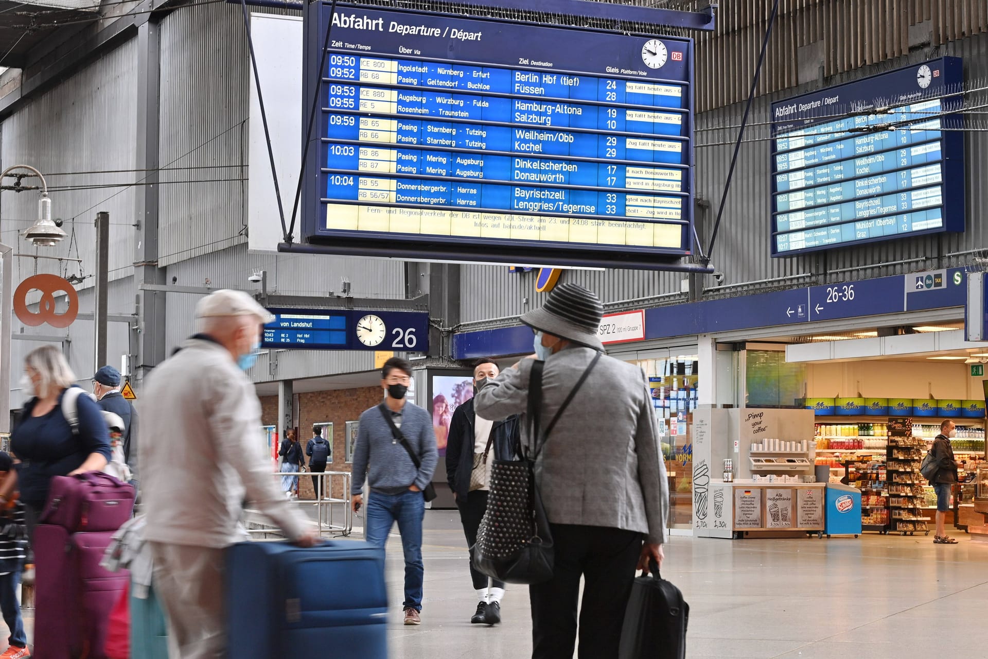Bahnstreik am Hauptbahnhof München (Archivbild): Am 21. April sollen die Züge wieder stillstehen.