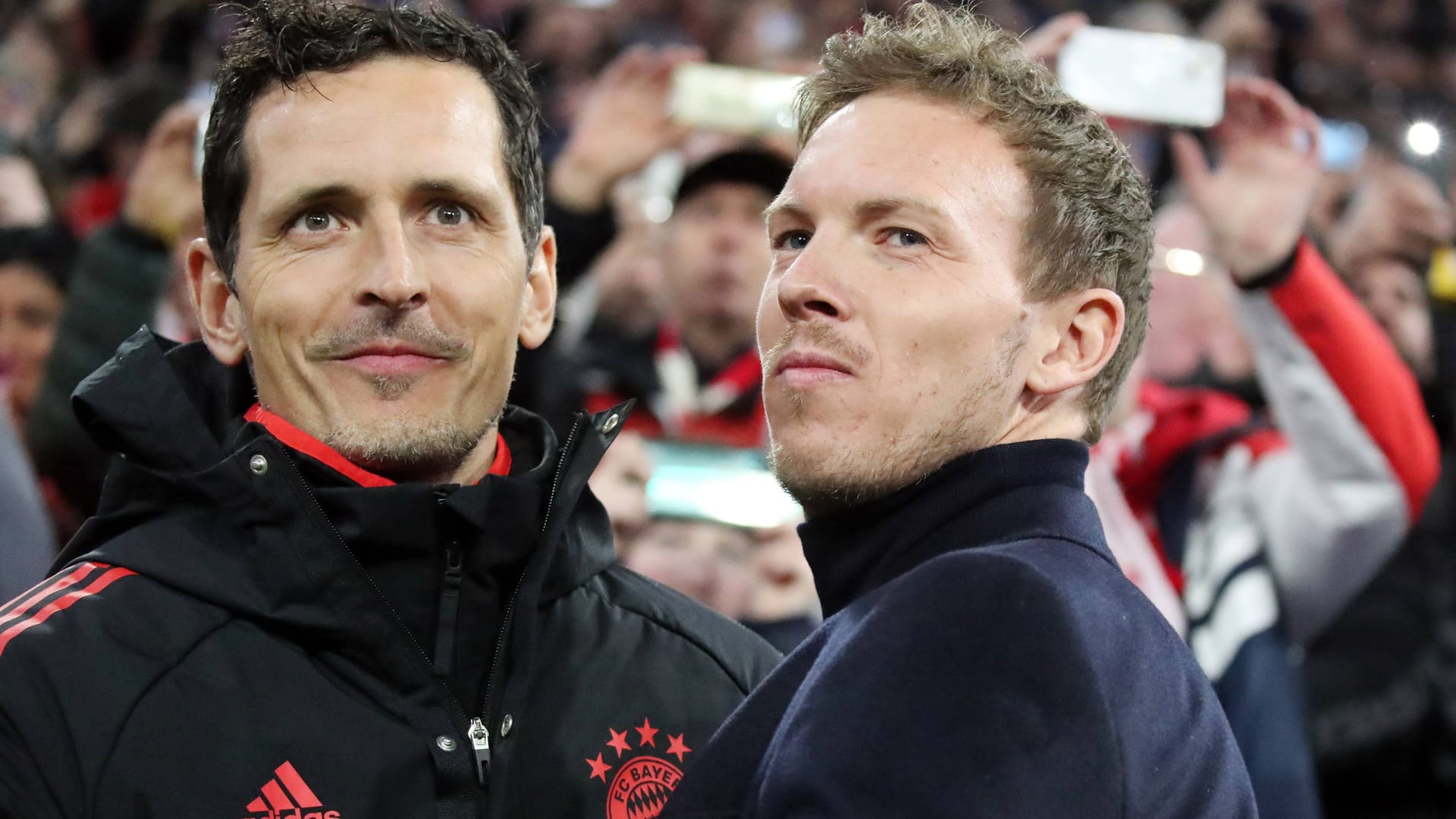 Toppmöller (l.) und Nagelsmann: Sie waren in Leipzig und beim FC Bayern ein Team.